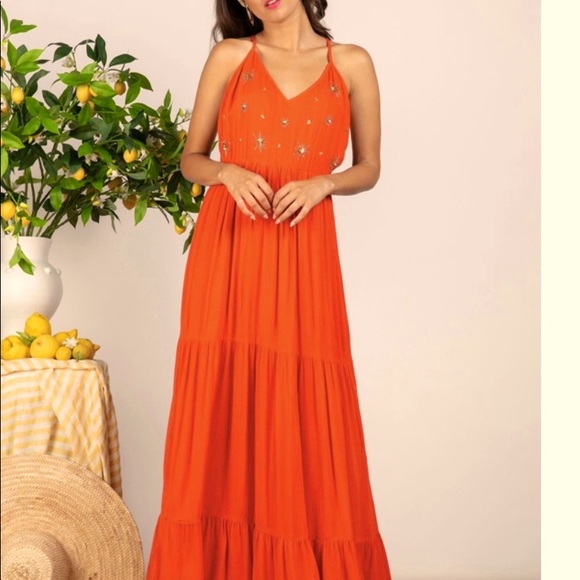 Claire Ruffle Tiered Embroidered Sundress - Picture 5 of 8